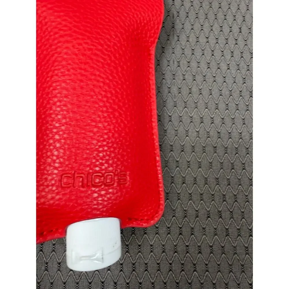 Chico's Lotion/Sanitizer Holder Refillable Red Key Chain with Tassels NEW